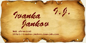 Ivanka Jankov vizit kartica